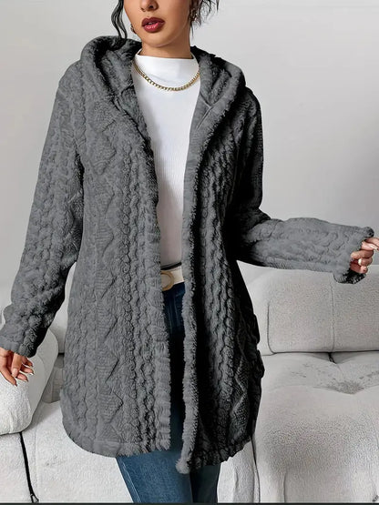 Cardigan à Capuche en Fourrure Matelassée Sublime Glitz