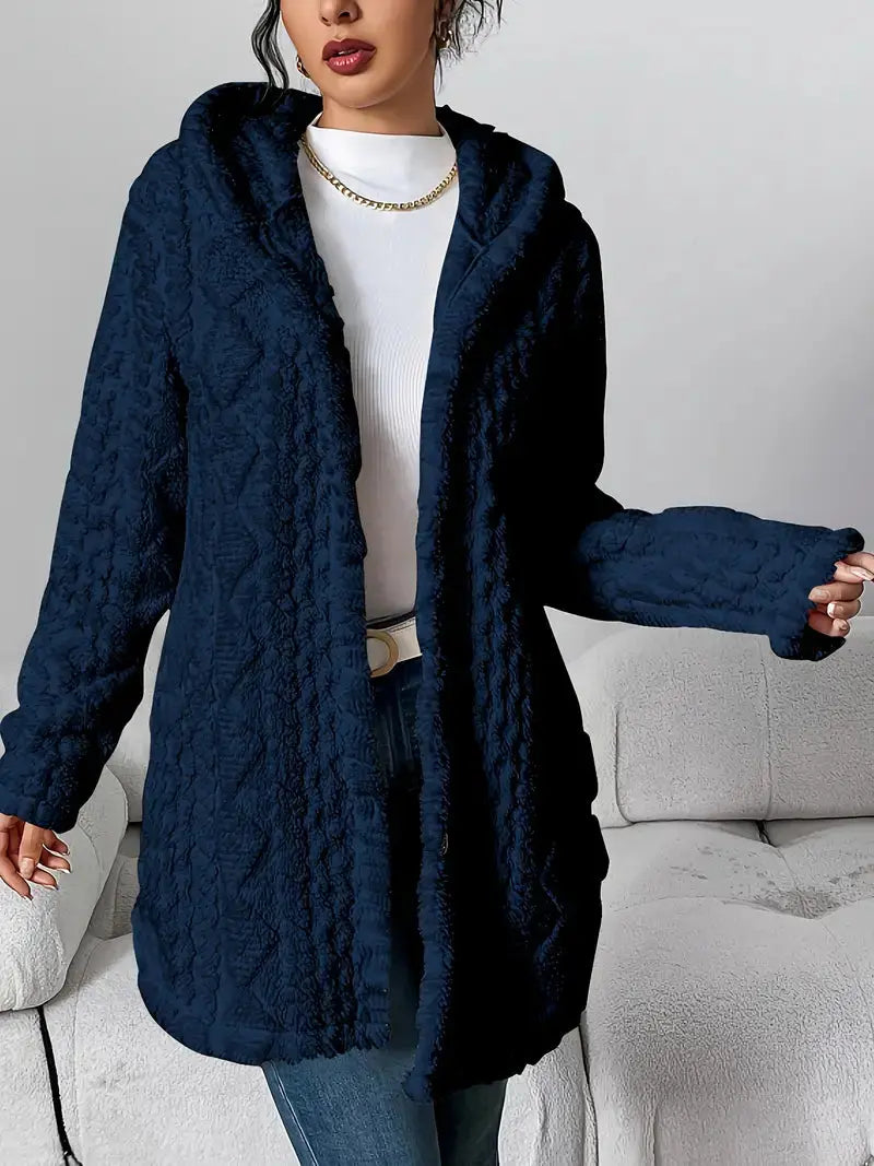 Cardigan à Capuche en Fourrure Matelassée Sublime Glitz