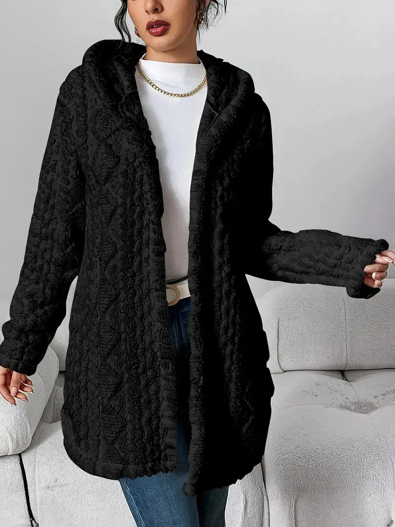 Cardigan à Capuche en Fourrure Matelassée Sublime Glitz