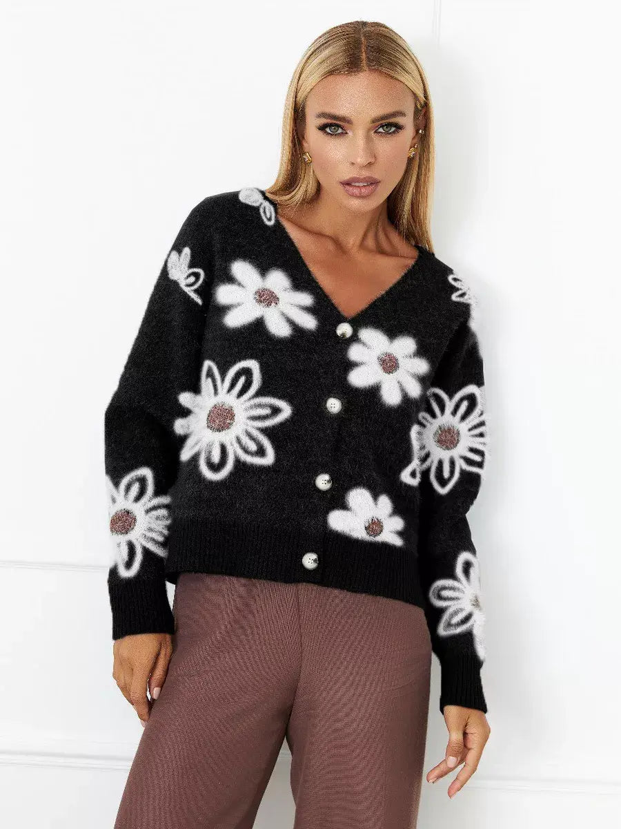 Cardigan Imprimé Floral Sublime Glitz